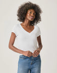 Faye V-Neck - White