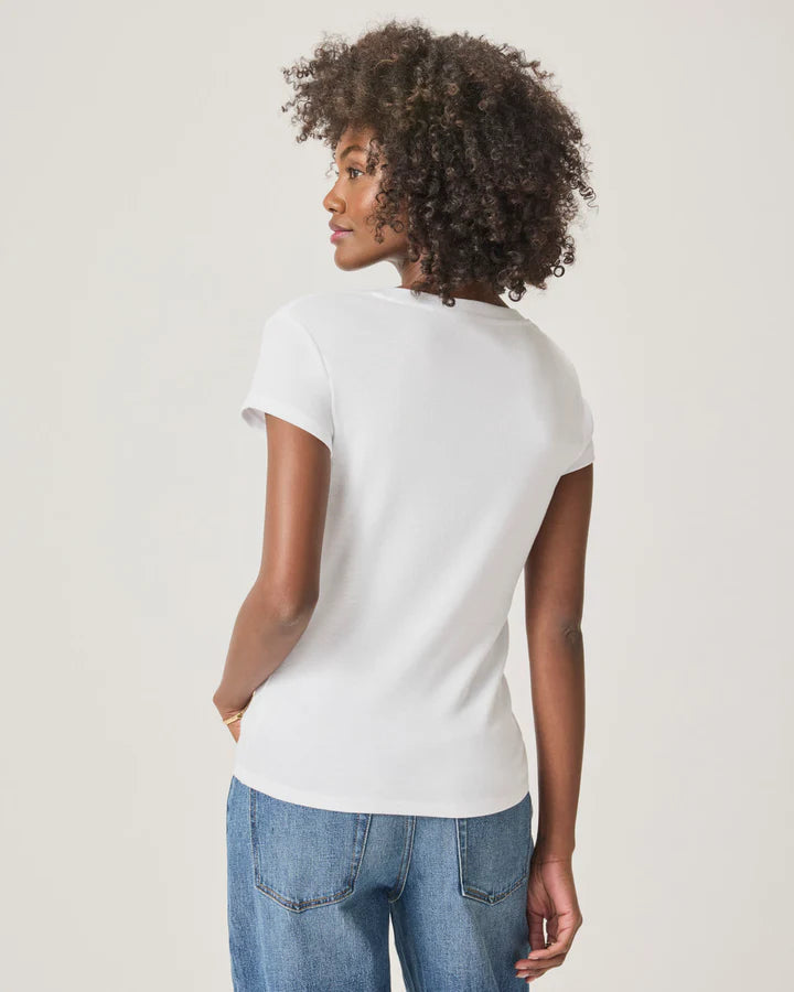Faye V-Neck - White