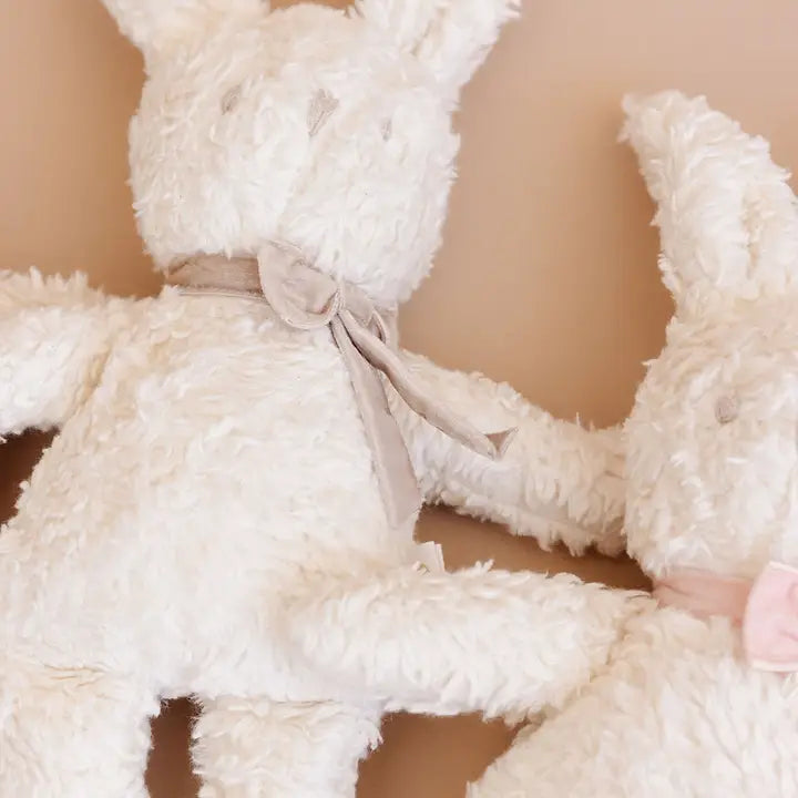 Taupe Velvet Bow Bunny