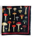 Silk Scarf - Black Mushroom