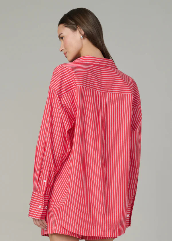 Boyfriend Button Down - Cherry