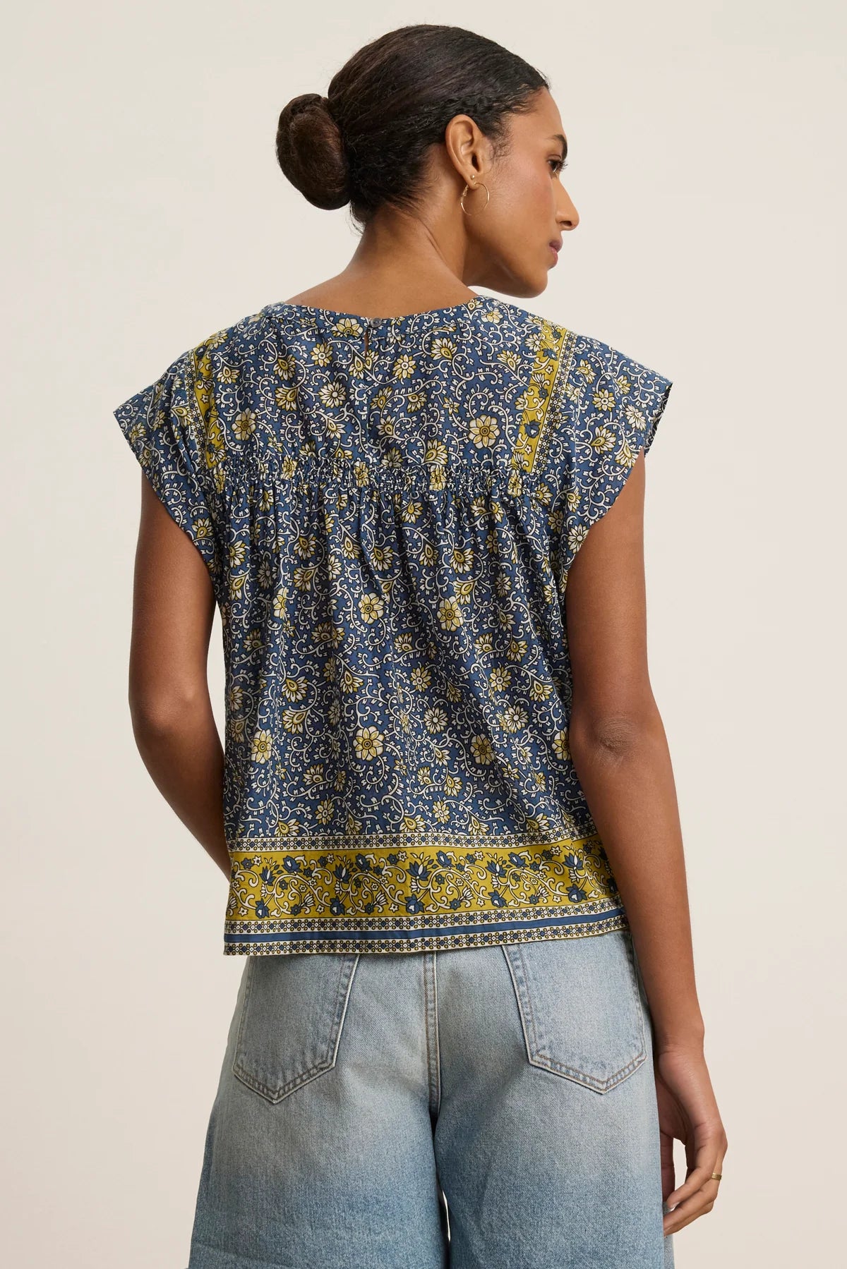 Selene Blouse - Blue Floral
