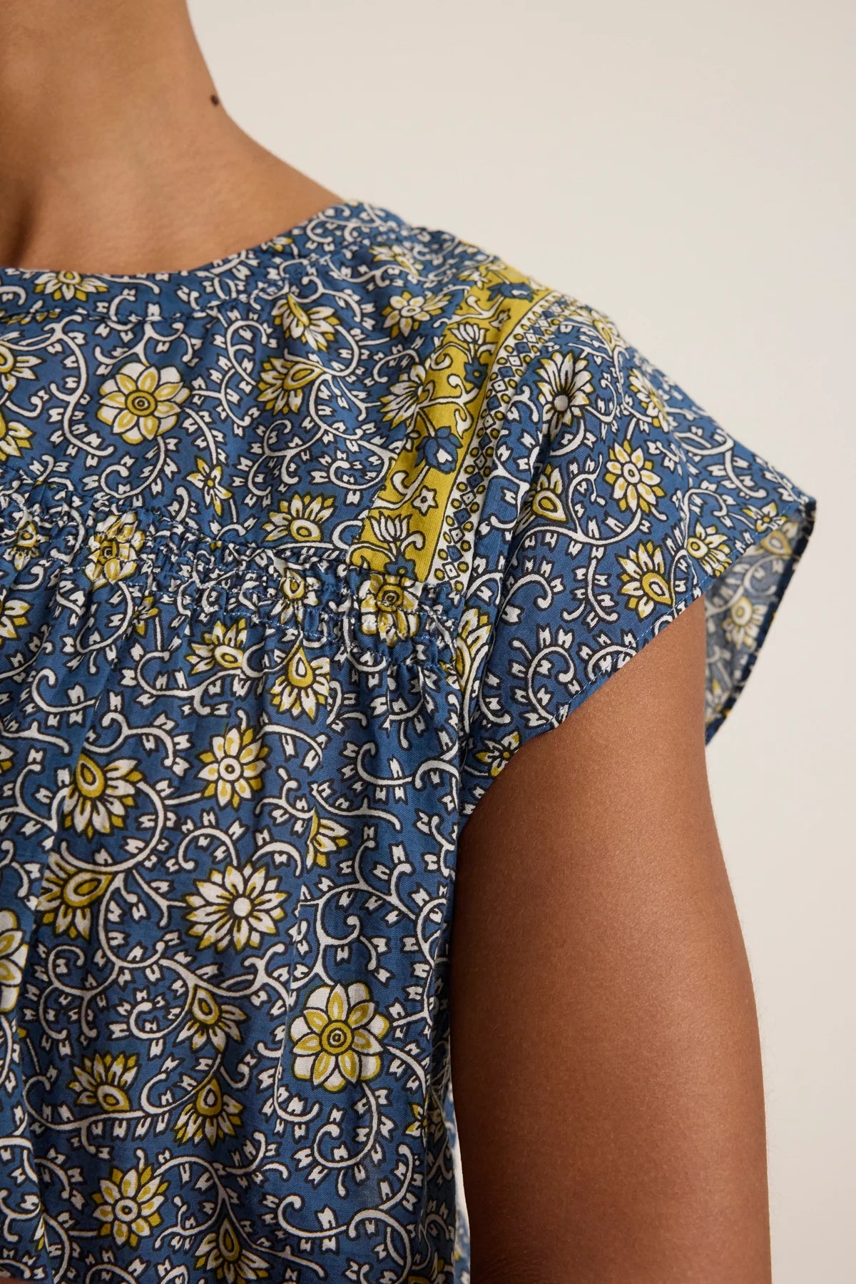 Selene Blouse - Blue Floral