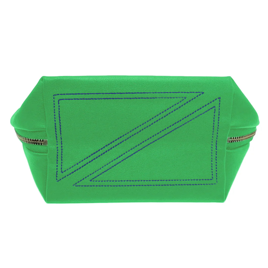 Kusshi Signature Makeup Bag - Kelly Green & Navy