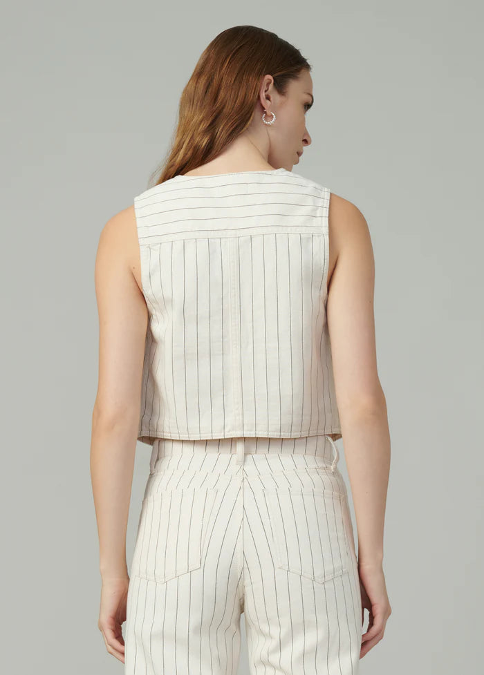 Relaxed Tailored Vest - Natural Stripe