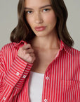 Boyfriend Button Down - Cherry