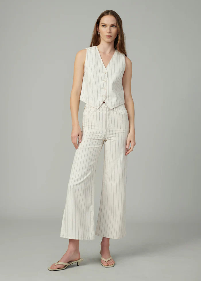 Relaxed Tailored Vest - Natural Stripe