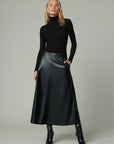 Tavi Vegan Leather Skirt