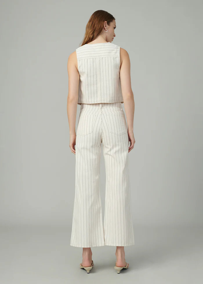Relaxed Tailored Vest - Natural Stripe
