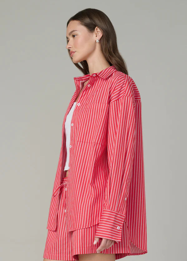 Boyfriend Button Down - Cherry