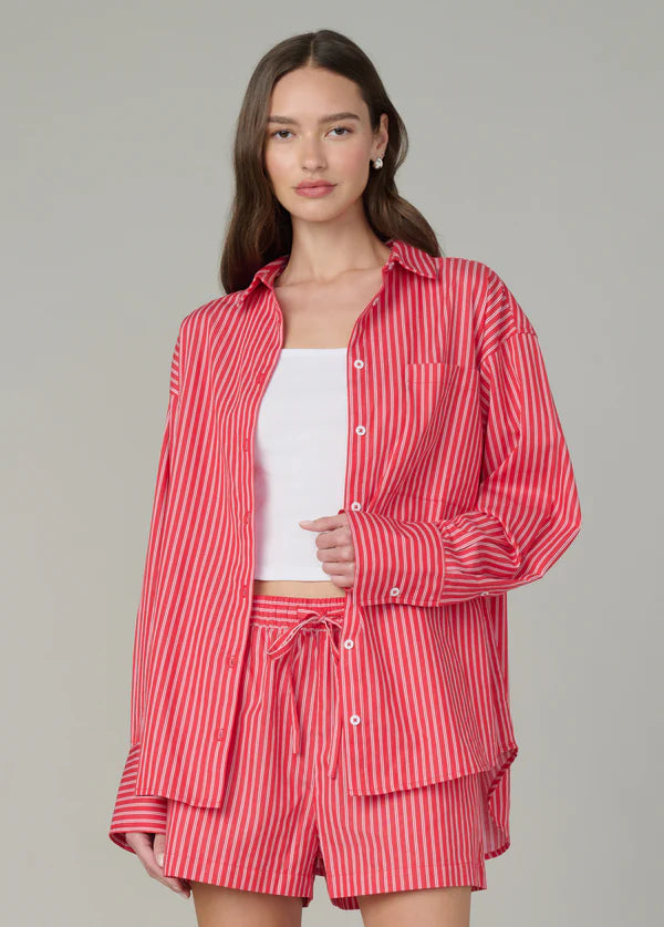 Boyfriend Button Down - Cherry