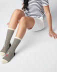 Cole Black & White Striped Sock