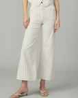 Mia Wide Leg Ankle - Natural Stripe