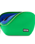 Kusshi Everyday Makeup Bag - Kelly Green & Navy