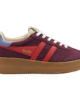 Athena Sneaker - Wine, Red & Lavender