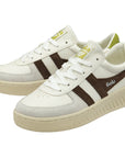 Gola Grandslam Sneaker - White/Dark Brown/Moss