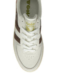 Gola Grandslam Sneaker - White/Dark Brown/Moss