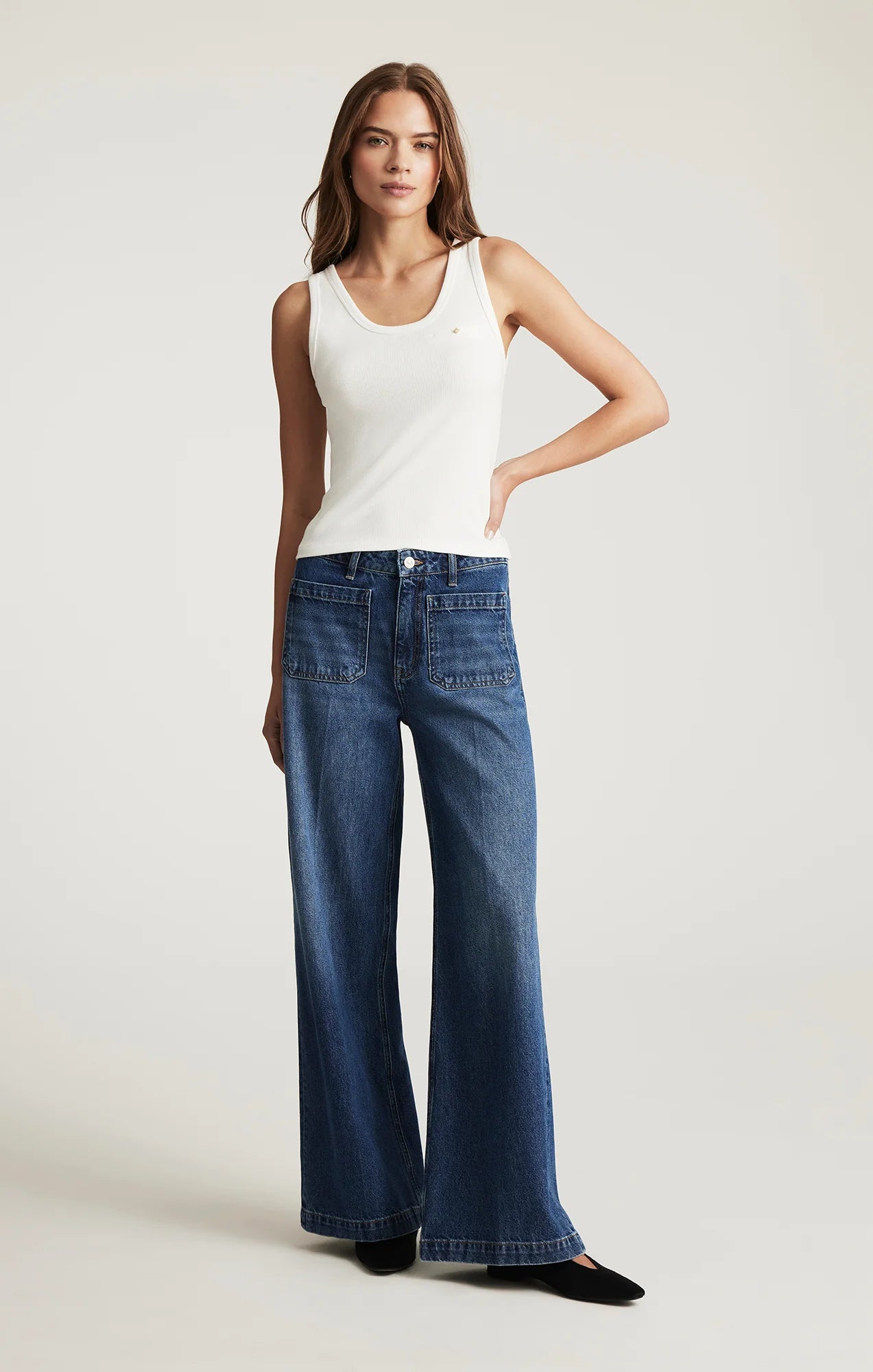 Christine Wide Leg - Dark Brushed