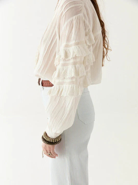 Omara Blouse - Cuban Schiffli