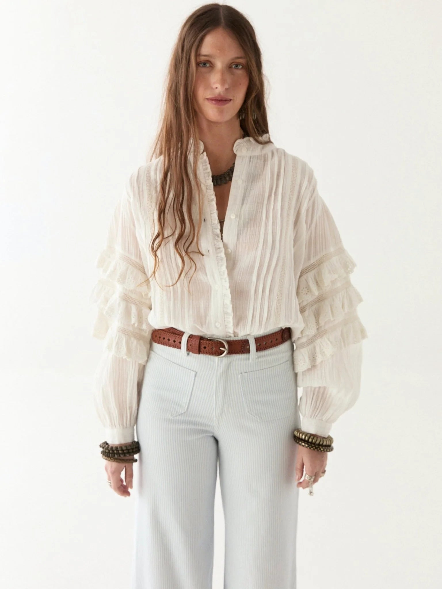 Omara Blouse - Cuban Schiffli