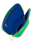 Kusshi Everyday Makeup Bag - Kelly Green & Navy