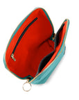Kusshi Everyday Makeup Bag - Seafoam Green & Orange