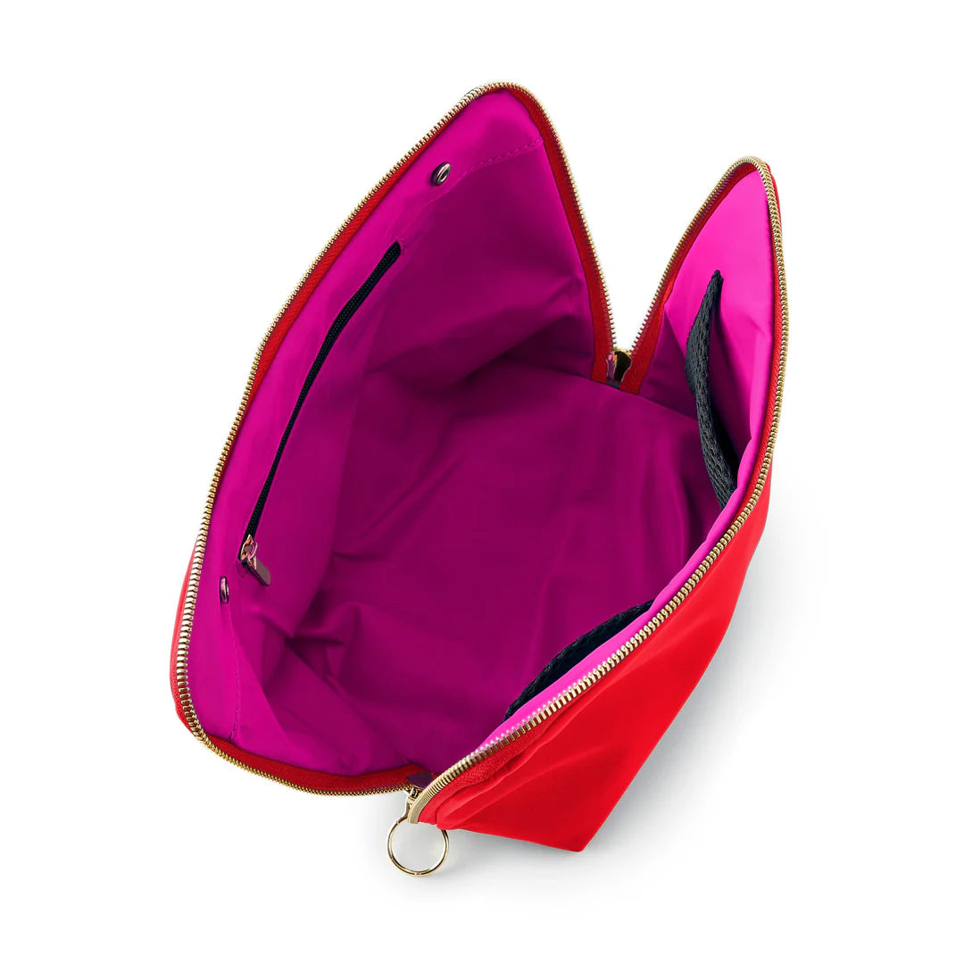 Kusshi Signature Makeup Bag - Red & Pink
