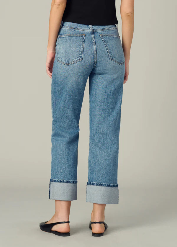 Margot Cuffed Straight Jeans - Showdown