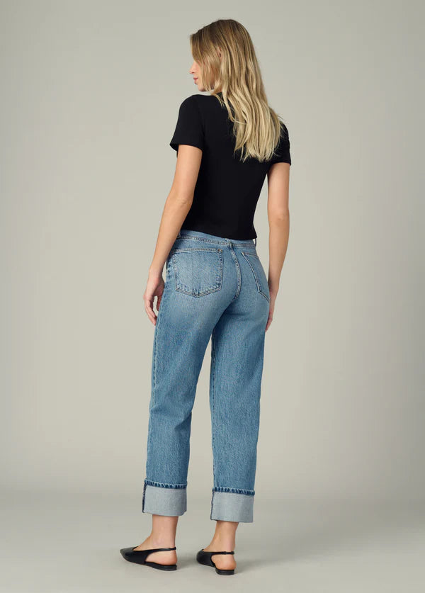 Margot Cuffed Straight Jeans - Showdown