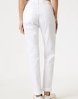Kathleen Slim Boyfriend Jean - White