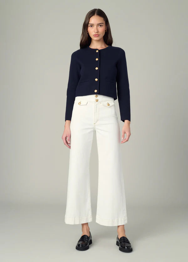 Ellia Wide Leg Ankle - Milk