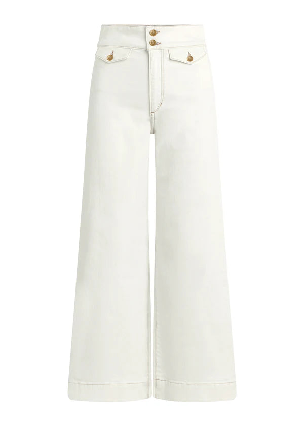 Ellia Wide Leg Ankle - Milk