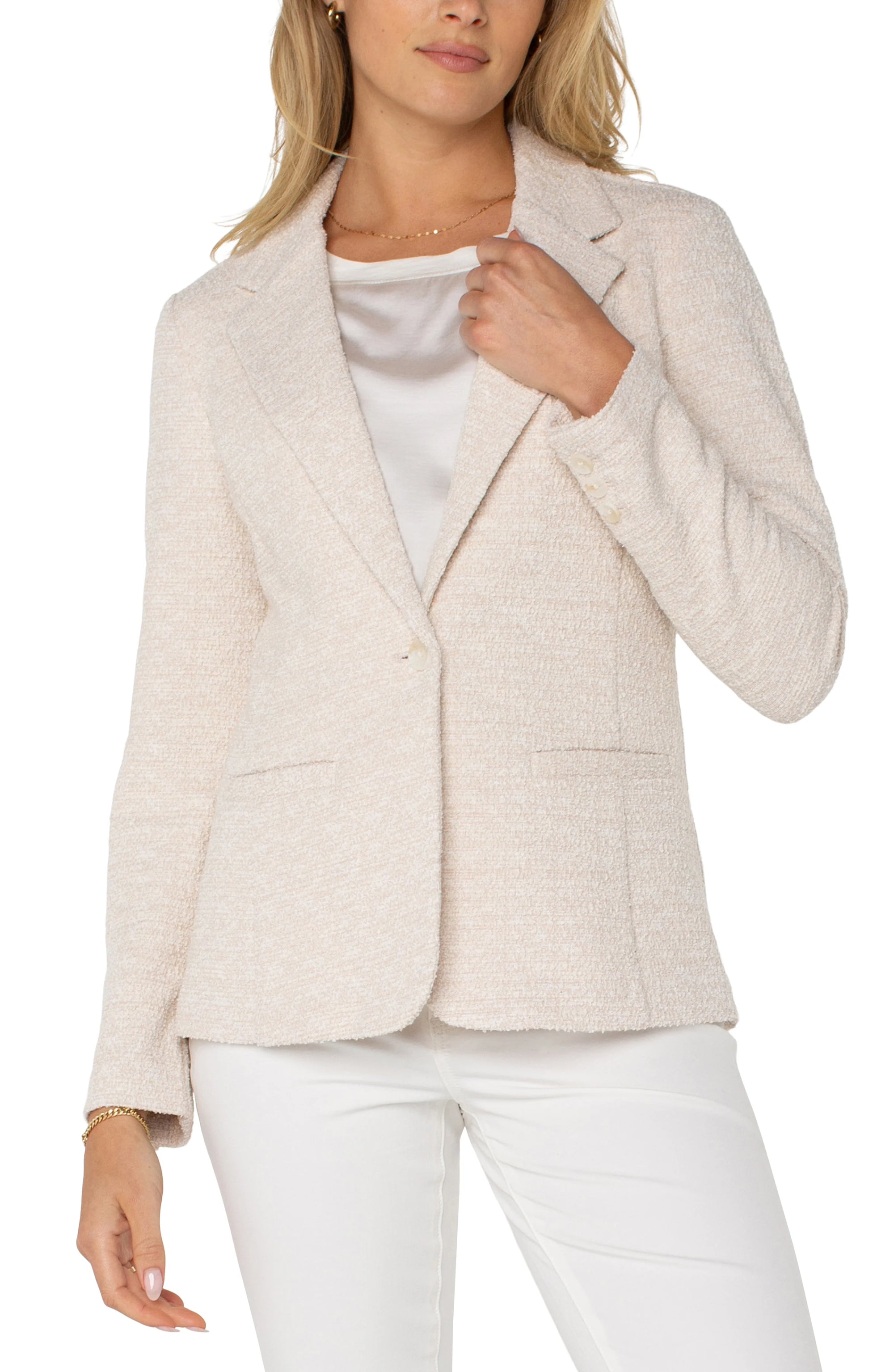 Fitted Blazer - Boucle Knit