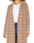 Sweater Coat - Carmel Plaid