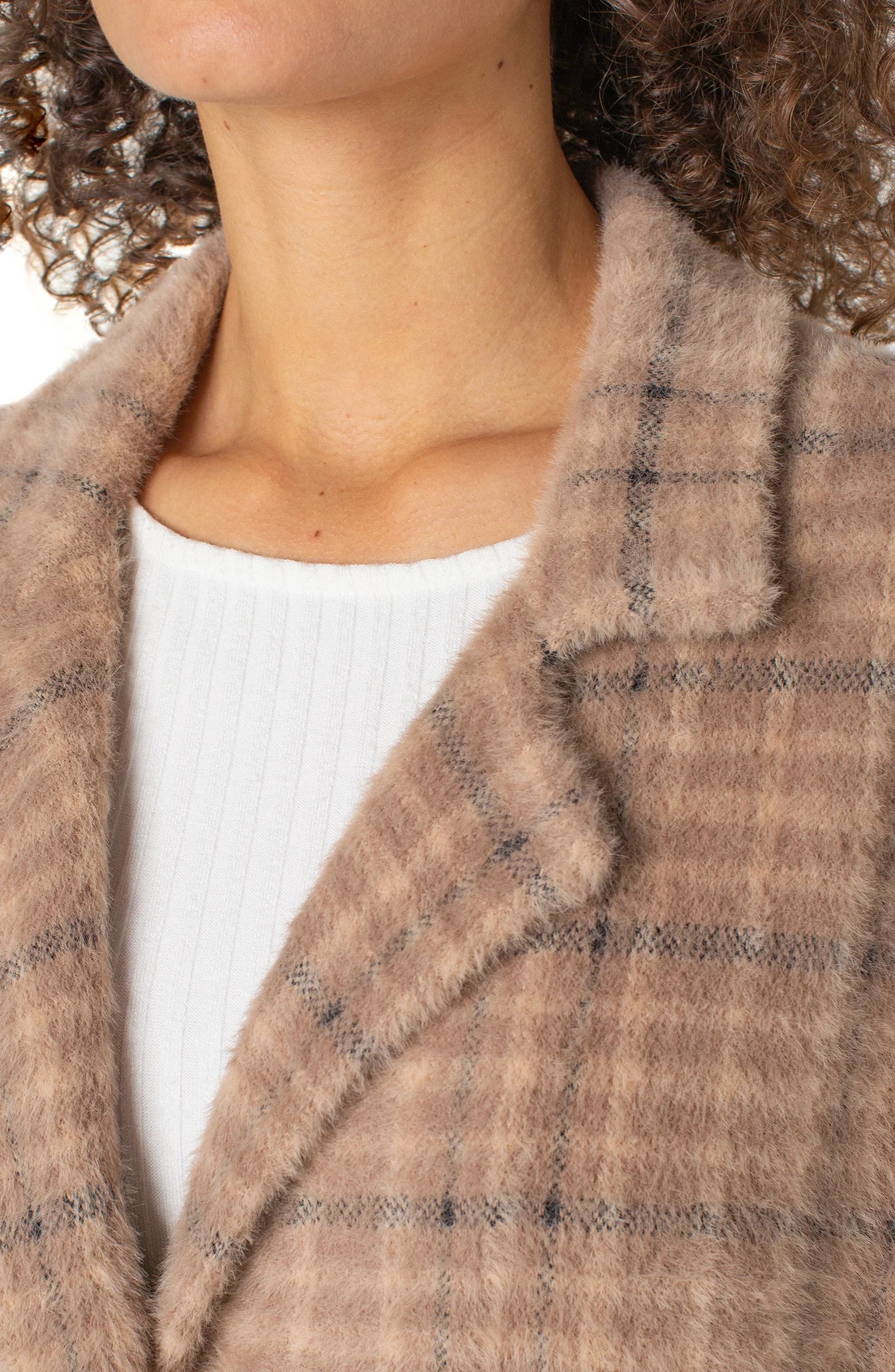 Sweater Coat - Carmel Plaid