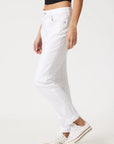 Kathleen Slim Boyfriend Jean - White