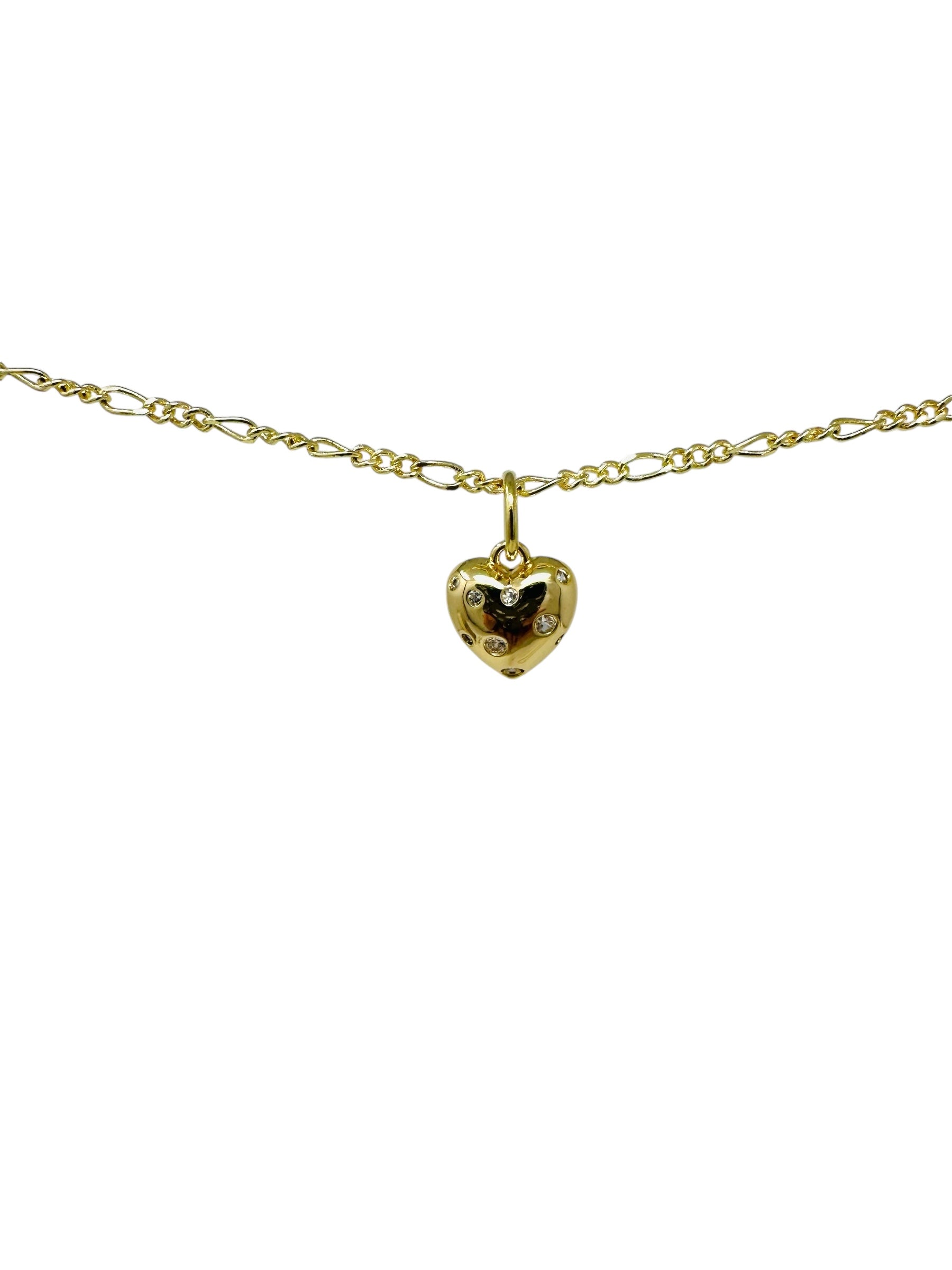 TCP Puff Heart Gold Charm