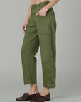 Double Pocket Barrel Jean - Moss
