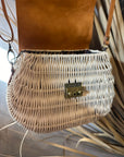 Ivory Rattan Handbag