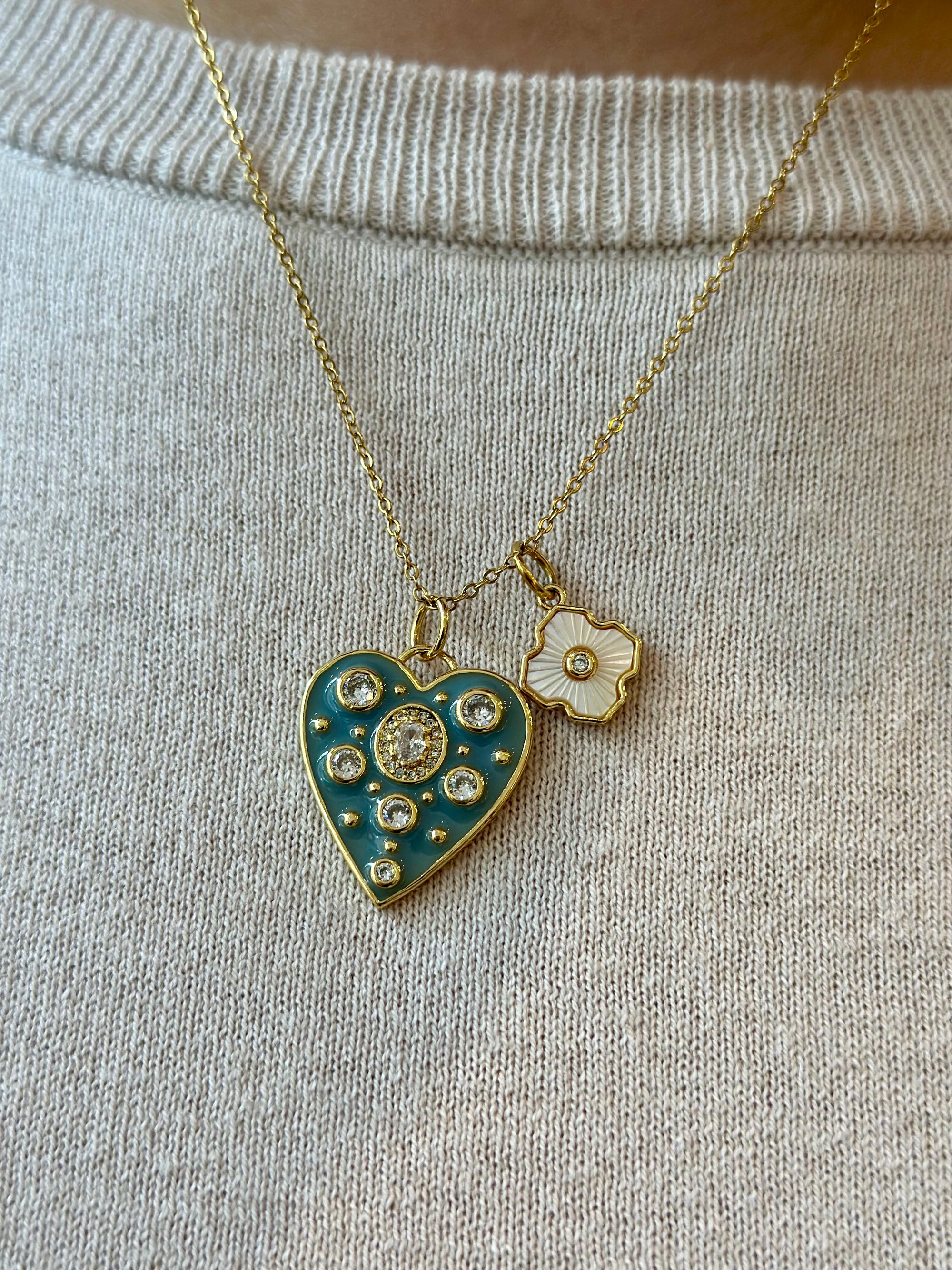 TCP Teal Heart Charm