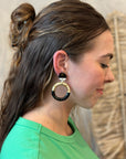 Natural Horn Drop Earring - Split