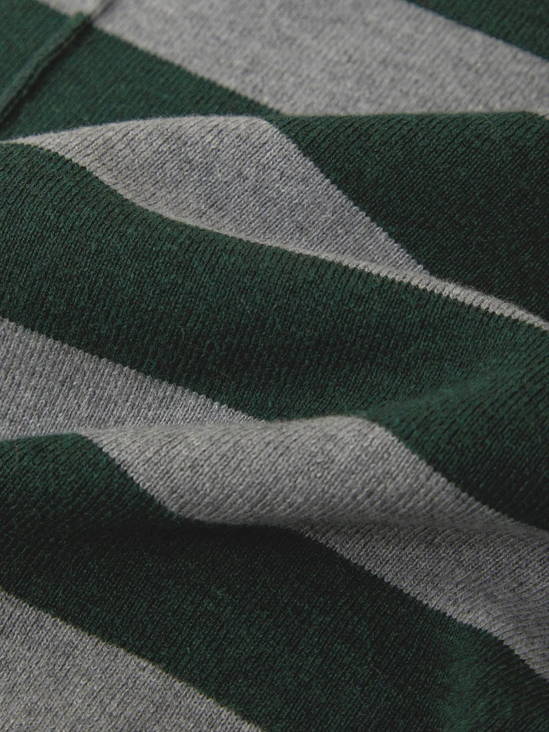 Colette Crew Neck Boxy Tee - Grey &amp; Green
