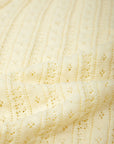 Arden Pointelle Puff Sleeve Top - Lemon Icing
