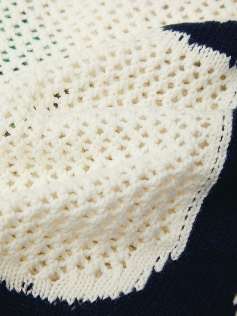 Tide Mesh Nautical Cardigan - Chalk