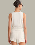 Valentina Button Down Tank - Chalk