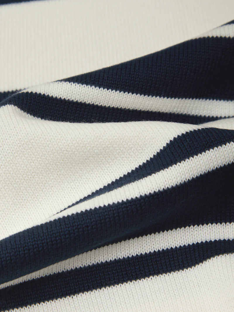 Nerida Striped Sweater Tee - Chalk &amp; Blue