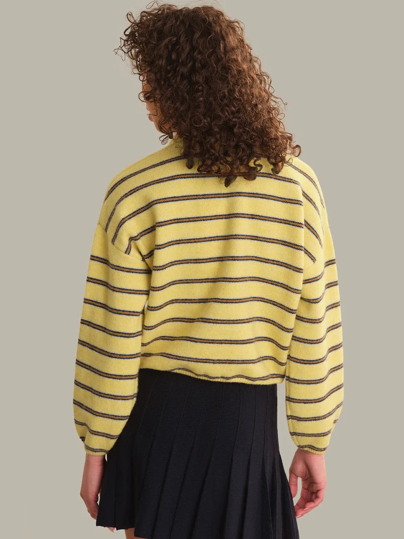 Kensington Crop Pullover - Gold Stripe