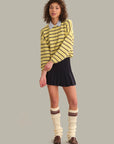 Kensington Crop Pullover - Gold Stripe