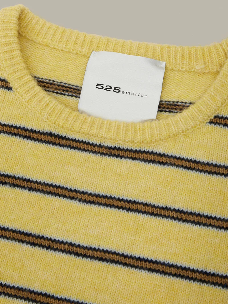 Kensington Crop Pullover - Gold Stripe