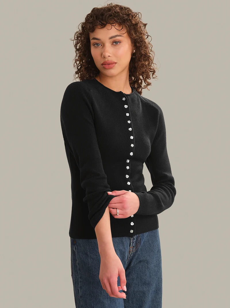Calloway High Neck Cardi - Black